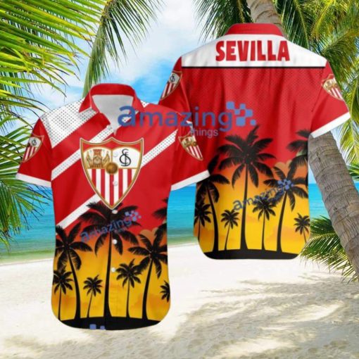 Sevilla FC Logo Button Down Hawaiian Shirt Hip Summer Trend