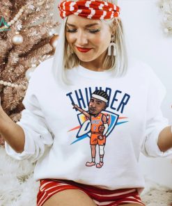 Shai Gilgeous Alexander Oklahoma City Thunder Number 2 Player Cartoon Shirt