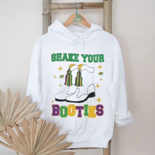 Shake Your Bootie Fleur De Lis Magical Mardi Gras boot shirt