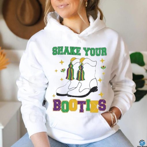 Shake Your Bootie Fleur De Lis Magical Mardi Gras boot shirt
