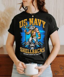 Shellback Us Navy Ancient Order Of The Deep Poseidon And Battle Ship T shirt