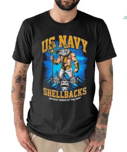 Shellback Us Navy Ancient Order Of The Deep Poseidon And Battle Ship T shirt