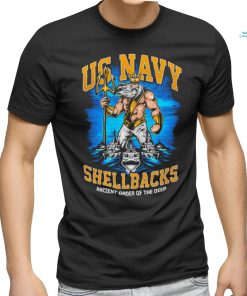 Shellback Us Navy Ancient Order Of The Deep Poseidon And Battle Ship T shirt