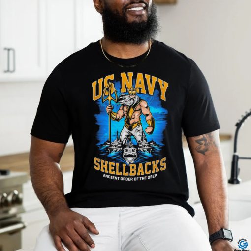 Shellback Us Navy Ancient Order Of The Deep Poseidon And Battle Ship T shirt