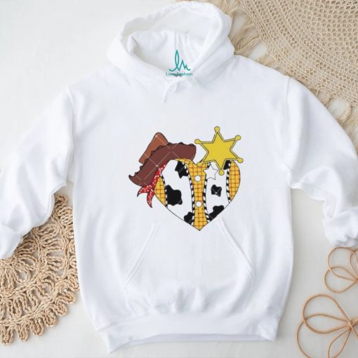 Sheriff Woody Pride Love Heart Valentines Toy Story shirt