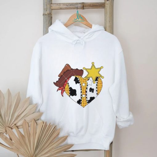 Sheriff Woody Pride Love Heart Valentines Toy Story shirt