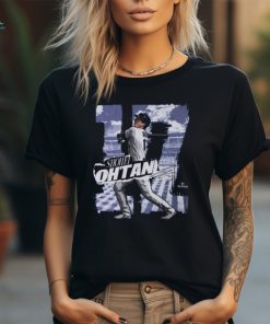 Shohei Ohtani Los Angeles D Rough WHT Baseball T Shirt