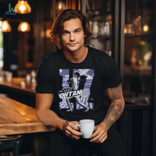 Shohei Ohtani Los Angeles D Rough WHT Baseball T Shirt