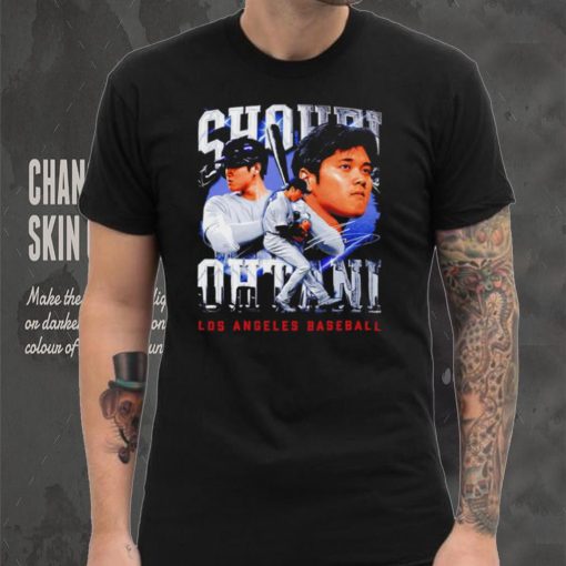 Shohei Ohtani Los Angeles Dodgers baseball player portrait signature 2024 shirt