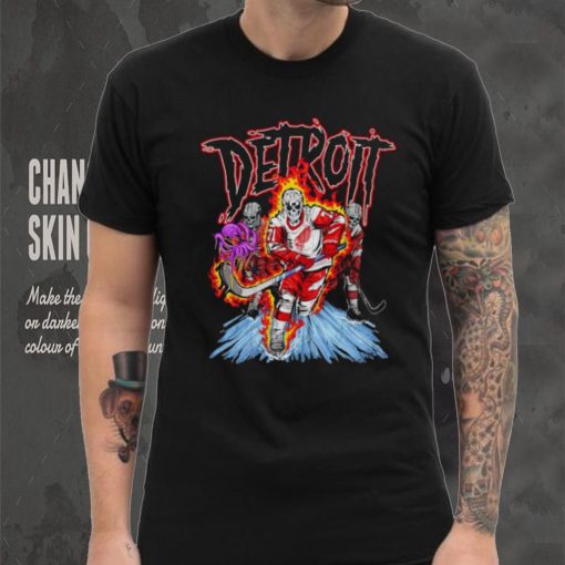 Skeleton Detroit hockey shirt