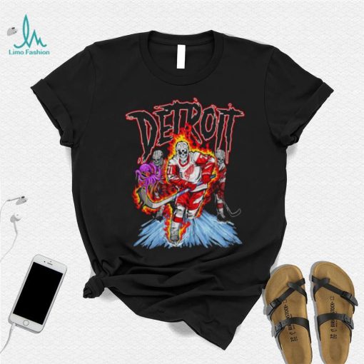 Skeleton Detroit hockey shirt