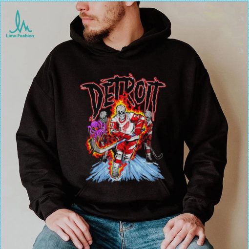Skeleton Detroit hockey shirt
