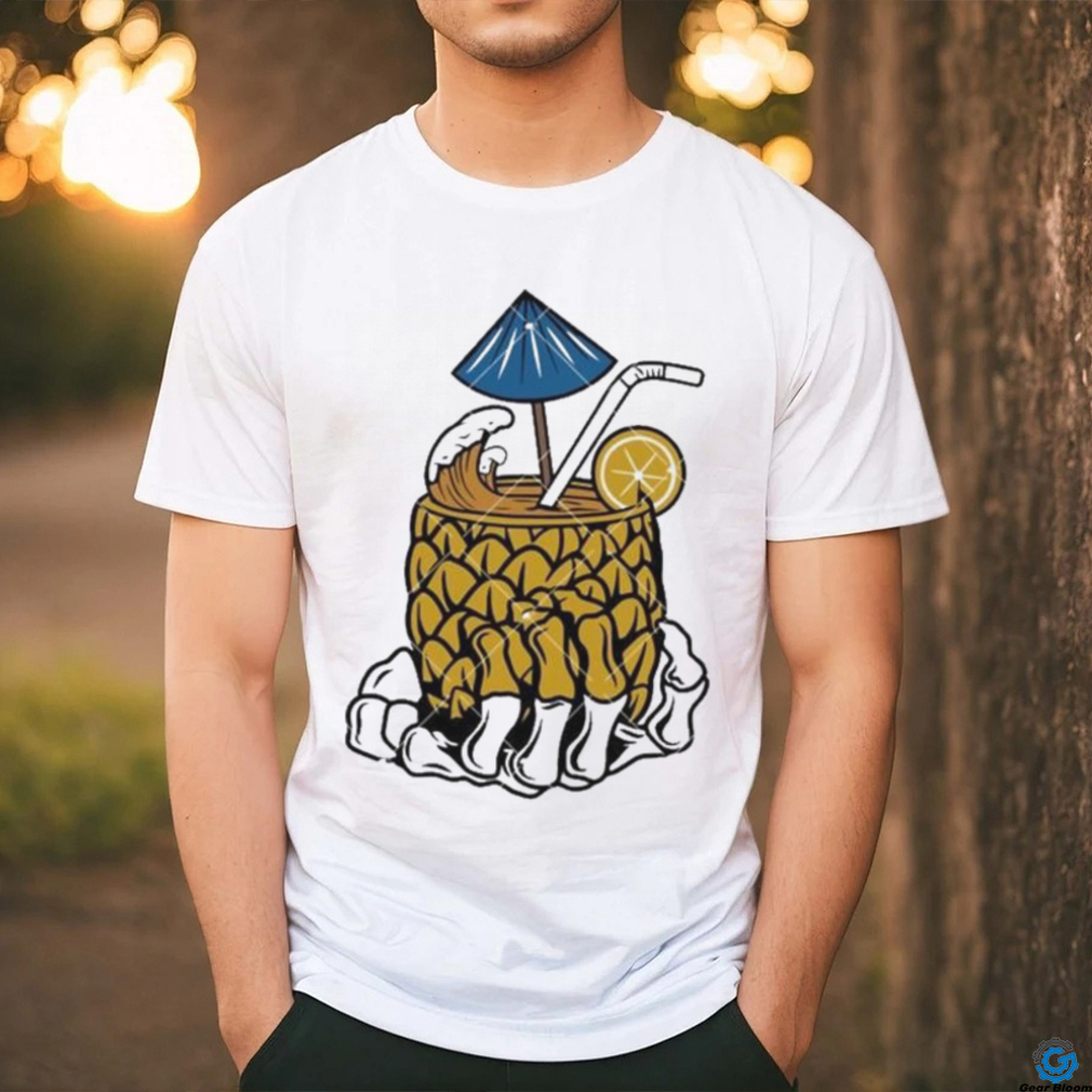 Skeleton Hand Cocktail Pineapple Juice Drinking shirt Skeleton Hand Cocktail Pineapple Juice Drinking shirt