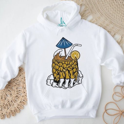 Skeleton Hand Cocktail Pineapple Juice Drinking shirt