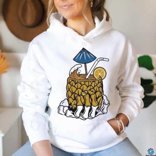 Skeleton Hand Cocktail Pineapple Juice Drinking shirt
