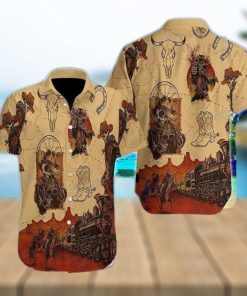 Skull Cowboy All Over Printed Hawaiian Shirt Best Gift