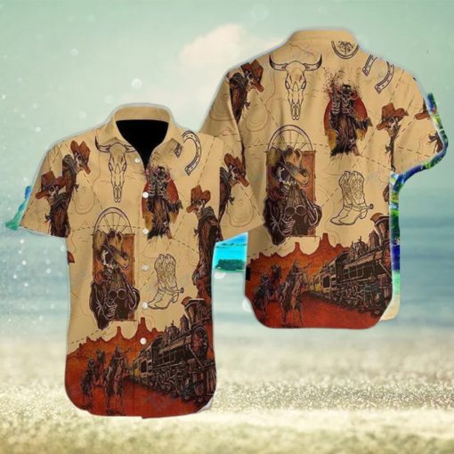 Skull Cowboy All Over Printed Hawaiian Shirt Best Gift