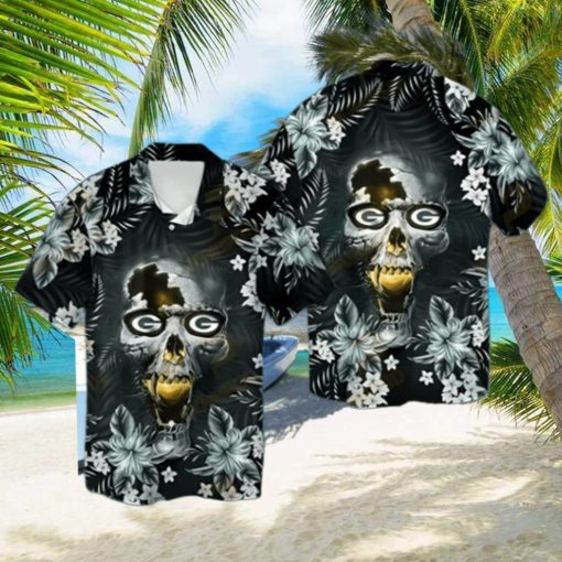 Skull Green Bay Packers Hawaiian Shirt