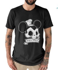 Skull Mickey Public Domain T shirt