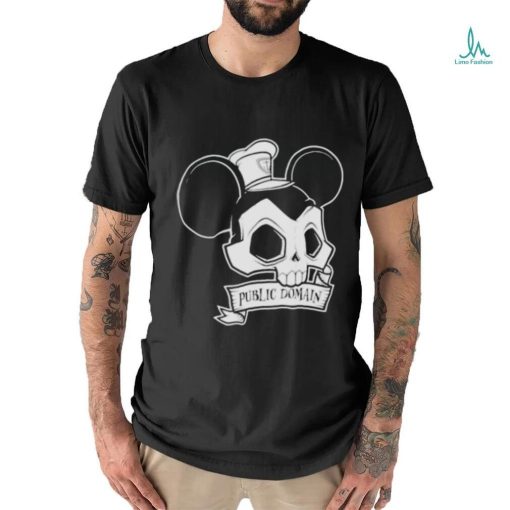 Skull Mickey Public Domain T shirt