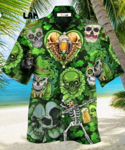 Skull St Patricks Day Art Hawaiian Shirt