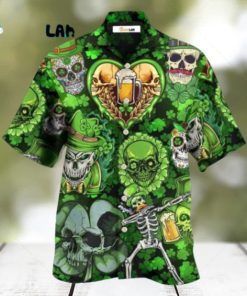 Skull St Patricks Day Art Hawaiian Shirt