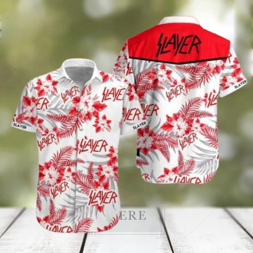 Slayer Band White And Red 2024 Summer Trending Hawaiian Shirt