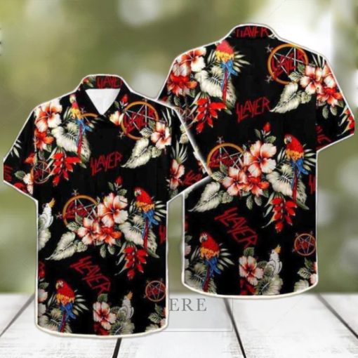 Slayer Rock With Parrot 2024 Summer Trending Hawaiian Shirt