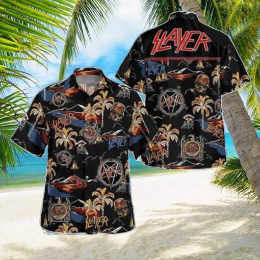 Slayer Tropical Tree And Flower Classic Logo 2024 Summer Trending Hawaii Shirt