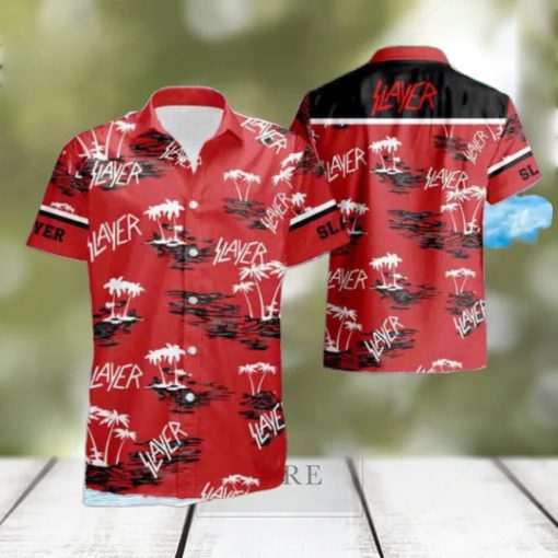 Slayer With Coconut Tree Pattern 2024 Summer Trending Hawaiian Shirt