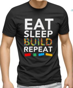 Sleep Eat Build Repeat Building Blocks Bricks Master Builder T shirt