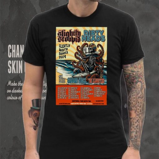 Slightly Stoopid & Dirty Heads Summer 2024 Poster shirt