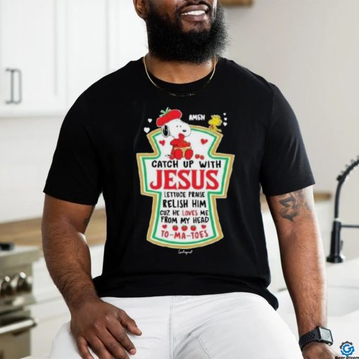 Snoopy Amen Catch Up With Jesus Shirt