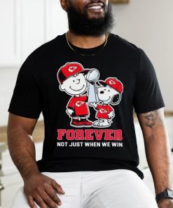 Snoopy And Charlie Brown Kansas City Chiefs Super Bowl Forever Not Just When We Win Shirt