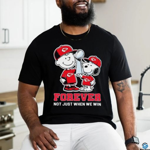 Snoopy And Charlie Brown Kansas City Chiefs Super Bowl Forever Not Just When We Win Shirt