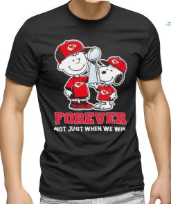 Snoopy And Charlie Brown Kansas City Chiefs Super Bowl Forever Not Just When We Win Shirt