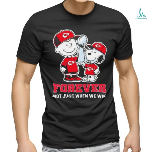 Snoopy And Charlie Brown Kansas City Chiefs Super Bowl Forever Not Just When We Win Shirt