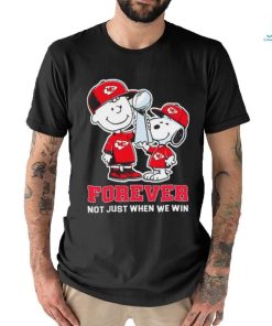 Snoopy And Charlie Brown Kansas City Chiefs Super Bowl Forever Not Just When We Win Shirt