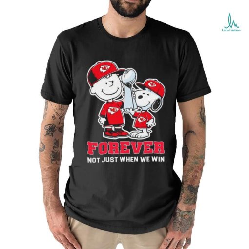 Snoopy And Charlie Brown Kansas City Chiefs Super Bowl Forever Not Just When We Win Shirt