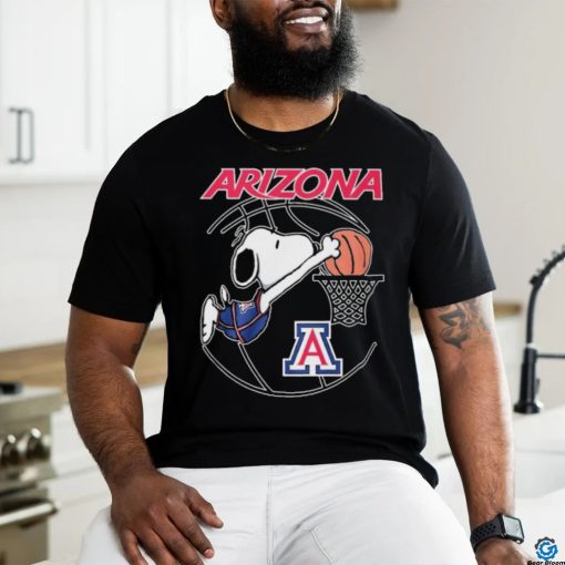 Snoopy Dunk Arizona Wildcats Basketball Shirt