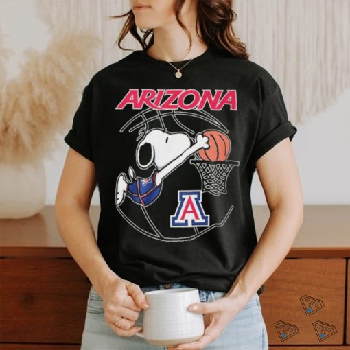 Snoopy Dunk Arizona Wildcats Basketball Shirt