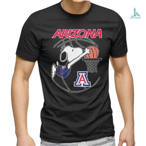 Snoopy Dunk Arizona Wildcats Basketball Shirt