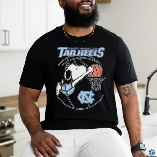 Snoopy Dunk North Carolina Tar Heels Basketball Shirt