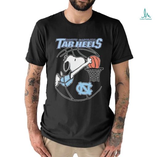 Snoopy Dunk North Carolina Tar Heels Basketball Shirt