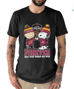 Snoopy Fist Bump Charlie Brown Cleveland Cavaliers Forever Not Just When We Win Shirt