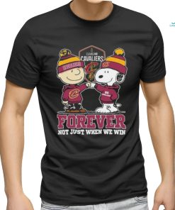Snoopy Fist Bump Charlie Brown Cleveland Cavaliers Forever Not Just When We Win Shirt