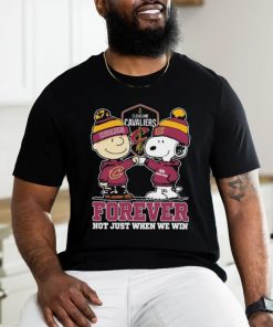 Snoopy Fist Bump Charlie Brown Cleveland Cavaliers Forever Not Just When We Win Shirt