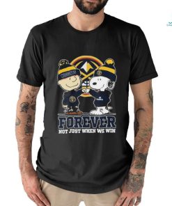 Snoopy Fist Bump Charlie Brown Denver Nuggets Forever Not Just When We Win Shirt