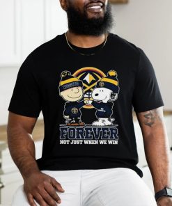 Snoopy Fist Bump Charlie Brown Denver Nuggets Forever Not Just When We Win Shirt