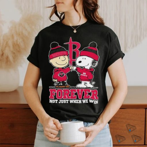 Snoopy Fist Bump Charlie Brown Houston Rockets Forever Not Just When We Win Shirt